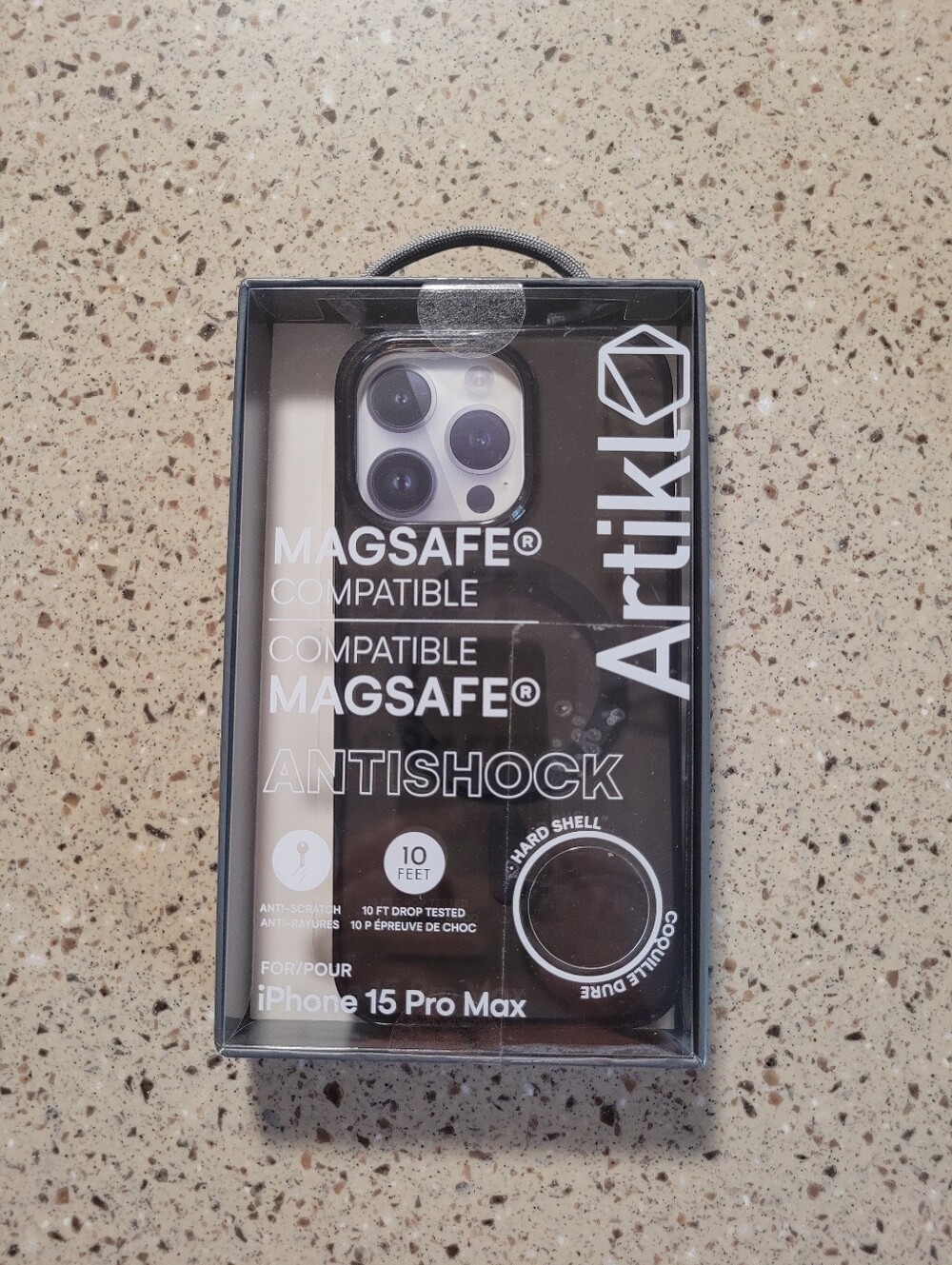 Artikl iPhone 15 Pro Max Black Magsafe Compatible Antishock Cellphone Case